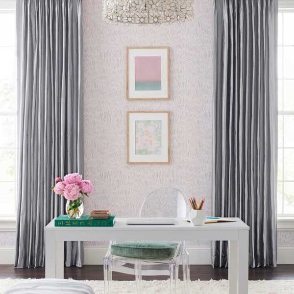 Modern bedroom with chic drapery by The Great Curtain Company in Austin, TX.