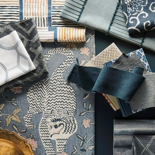 Custom fabrics for drapery by The Great Curtain Company, based in Austin, TX